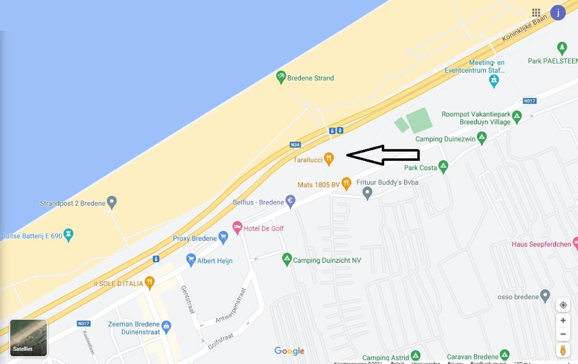 Studio Astrid At 100 Meter From Sea With Parking Place Bredene Bagian luar foto